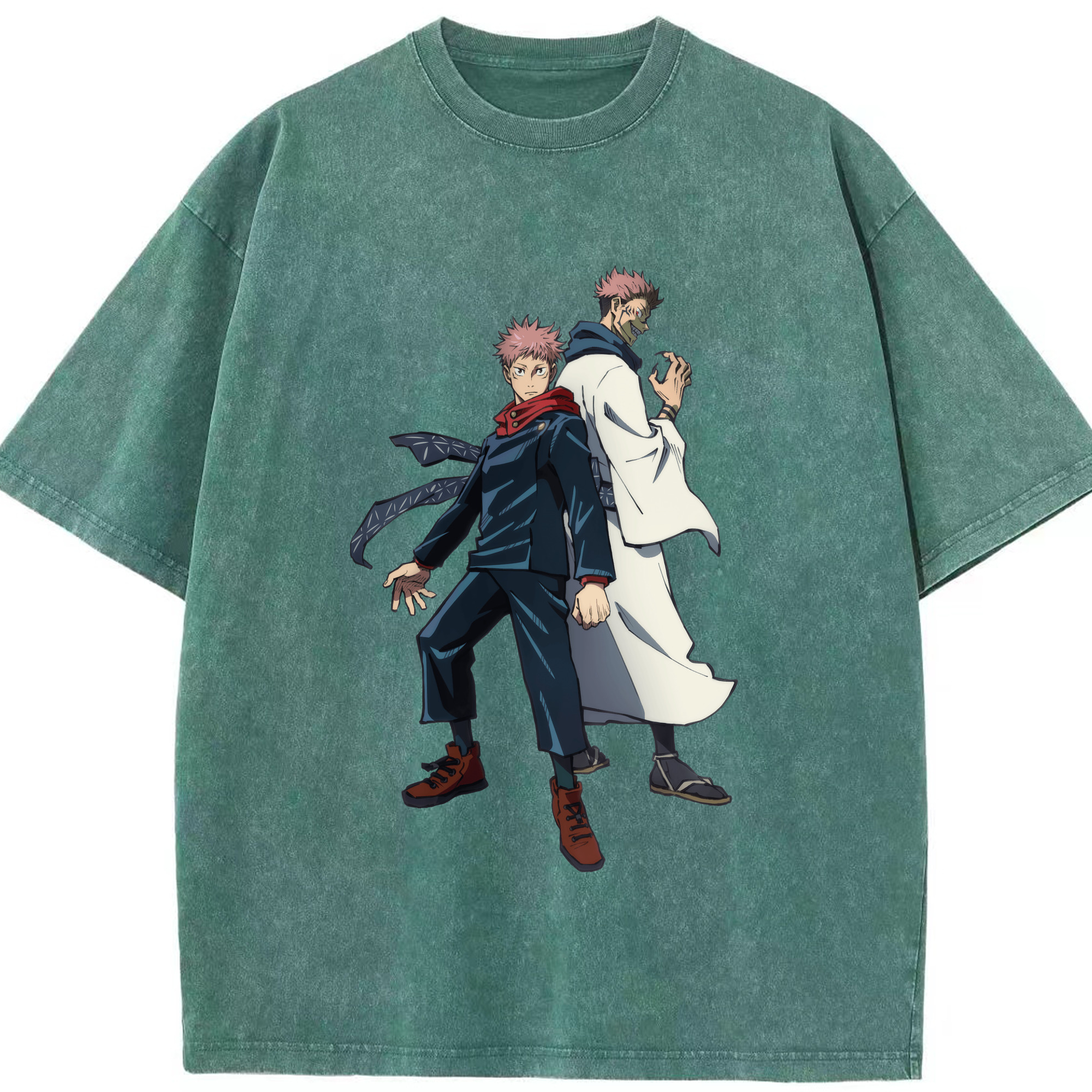 （画像用） 呪術廻戦 Jujutsu Kaisen 綿100% ヴィンテージ風 半袖Tシャツ（フロントプリント）